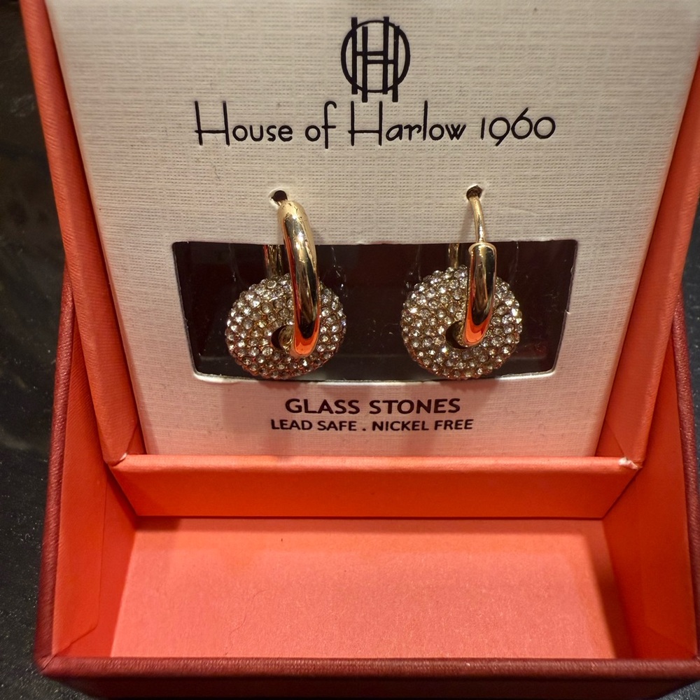 House of Harlow 1960 Gold and Silver Hoop Earrings